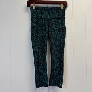 Lululemon Womens Athletic Speed Up Crop Leggings Size 4 Athleisure Gym Fitness